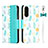 Leather Case Stands Flip Cover L02 Holder for Sony Xperia 10 II Cyan
