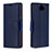 Leather Case Stands Flip Cover L02 Holder for Sony Xperia 10 Plus Blue