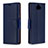 Leather Case Stands Flip Cover L02 Holder for Sony Xperia XA3 Blue