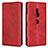 Leather Case Stands Flip Cover L02 Holder for Sony Xperia XZ2 Red