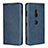Leather Case Stands Flip Cover L02 Holder for Sony Xperia XZ3 Blue