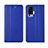 Leather Case Stands Flip Cover L02 Holder for Vivo X51 5G Blue