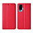 Leather Case Stands Flip Cover L02 Holder for Vivo X51 5G Red