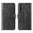 Leather Case Stands Flip Cover L02 Holder for Xiaomi Mi Note 10 Pro Black