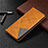 Leather Case Stands Flip Cover L02 Holder for Xiaomi Redmi 9 India Orange