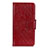 Leather Case Stands Flip Cover L02 Holder for Xiaomi Redmi 9 Prime India Red