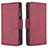 Leather Case Stands Flip Cover L03 Holder for Apple iPhone 13 Pro Max Red Wine