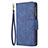 Leather Case Stands Flip Cover L03 Holder for Apple iPhone 14 Pro Max Blue