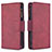 Leather Case Stands Flip Cover L03 Holder for Apple iPhone 14 Pro Max Red Wine
