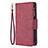 Leather Case Stands Flip Cover L03 Holder for Apple iPhone 14 Pro Max Red Wine