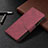 Leather Case Stands Flip Cover L03 Holder for Apple iPhone 14 Pro Max Red Wine