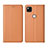Leather Case Stands Flip Cover L03 Holder for Google Pixel 4a Orange