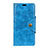 Leather Case Stands Flip Cover L03 Holder for HTC U12 Life Blue
