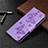 Leather Case Stands Flip Cover L03 Holder for Huawei Honor 9C Purple