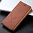 Leather Case Stands Flip Cover L03 Holder for Huawei Honor 9X Brown