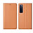 Leather Case Stands Flip Cover L03 Holder for Huawei Nova 7 5G Orange