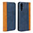 Leather Case Stands Flip Cover L03 Holder for Huawei P20 Pro Blue