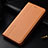 Leather Case Stands Flip Cover L03 Holder for LG G8 ThinQ Orange