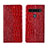 Leather Case Stands Flip Cover L03 Holder for LG K41S Red