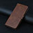 Leather Case Stands Flip Cover L03 Holder for Motorola Moto Edge 20 Pro 5G Brown