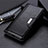 Leather Case Stands Flip Cover L03 Holder for Motorola Moto Edge Black