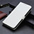 Leather Case Stands Flip Cover L03 Holder for Motorola Moto G9 Plus White