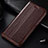 Leather Case Stands Flip Cover L03 Holder for Nokia 4.2 Brown