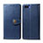 Leather Case Stands Flip Cover L03 Holder for Oppo A12e Blue