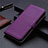 Leather Case Stands Flip Cover L03 Holder for Oppo A32 Purple