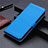 Leather Case Stands Flip Cover L03 Holder for Oppo A32 Sky Blue