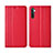 Leather Case Stands Flip Cover L03 Holder for Realme X2 Red
