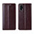 Leather Case Stands Flip Cover L03 Holder for Realme X7 5G Brown