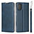 Leather Case Stands Flip Cover L03 Holder for Samsung Galaxy A51 4G Blue