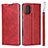 Leather Case Stands Flip Cover L03 Holder for Samsung Galaxy A51 4G Red