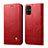 Leather Case Stands Flip Cover L03 Holder for Samsung Galaxy M51 Red