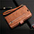 Leather Case Stands Flip Cover L03 Holder for Samsung Galaxy S20 5G Brown