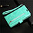Leather Case Stands Flip Cover L03 Holder for Samsung Galaxy S20 5G Cyan