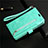 Leather Case Stands Flip Cover L03 Holder for Samsung Galaxy S20 Cyan