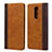 Leather Case Stands Flip Cover L03 Holder for Sony Xperia 1 Orange