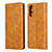 Leather Case Stands Flip Cover L03 Holder for Sony Xperia 10 II Orange