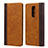 Leather Case Stands Flip Cover L03 Holder for Sony Xperia XZ4 Orange