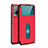 Leather Case Stands Flip Cover L03 Holder for Vivo X60 5G Red
