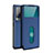 Leather Case Stands Flip Cover L03 Holder for Vivo X60 Pro 5G Blue