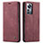 Leather Case Stands Flip Cover L03 Holder for Xiaomi Mi 12 Lite 5G Red Wine