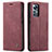 Leather Case Stands Flip Cover L03 Holder for Xiaomi Mi 12 Pro 5G Red Wine