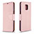 Leather Case Stands Flip Cover L03 Holder for Xiaomi Redmi Note 9 Pro Max Rose Gold