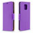 Leather Case Stands Flip Cover L03 Holder for Xiaomi Redmi Note 9S Purple