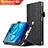 Leather Case Stands Flip Cover L04 for Huawei Mediapad M3 8.4 BTV-DL09 BTV-W09 Black