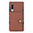 Leather Case Stands Flip Cover L04 for Huawei P30 Brown