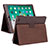 Leather Case Stands Flip Cover L04 Holder for Apple iPad 10.2 (2020) Brown